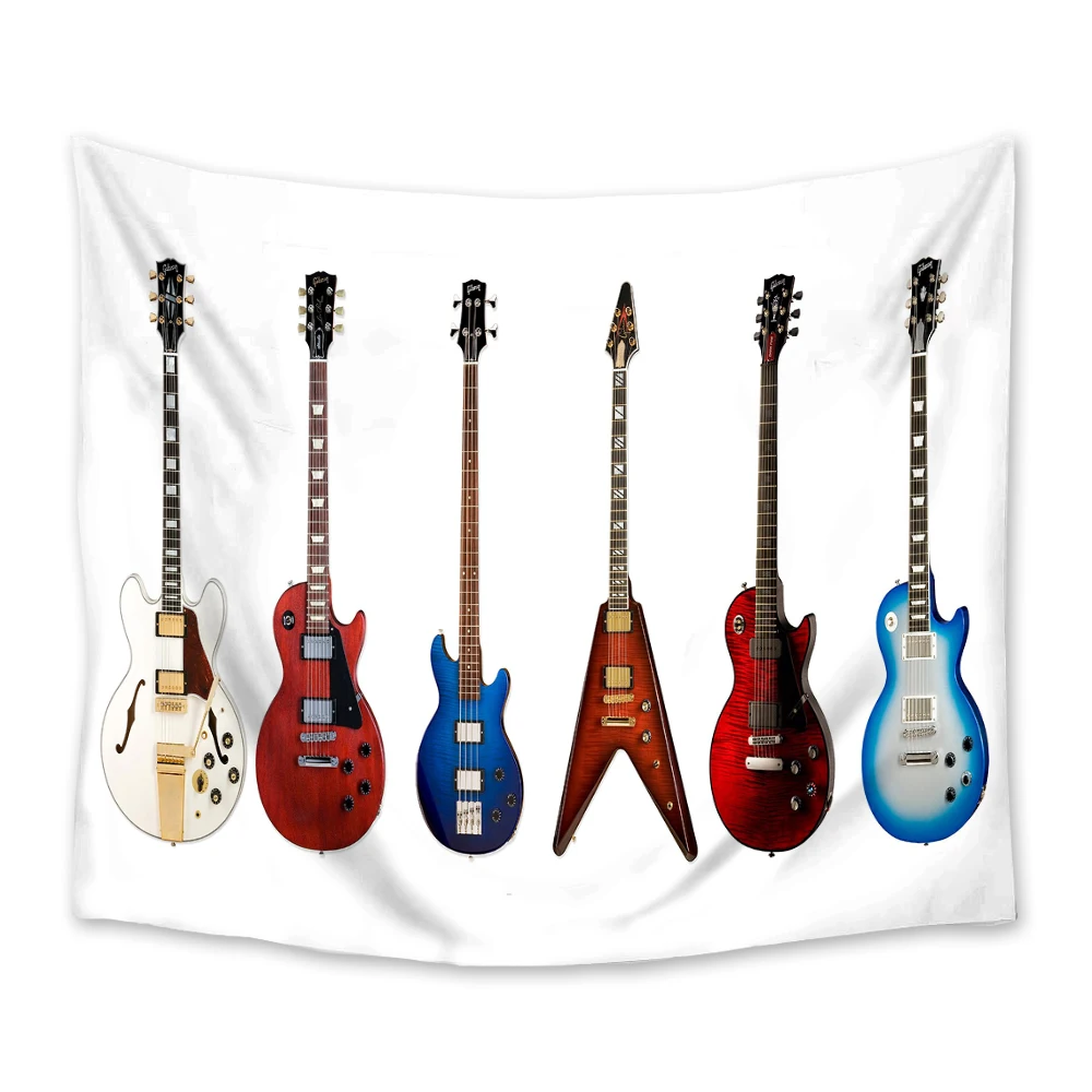 Electric Guitar Tapestries Wall Decor Bedspread Wall Art Blanket Bedding Throw Table Cloth Furniture Yoga Mat Sporting Events