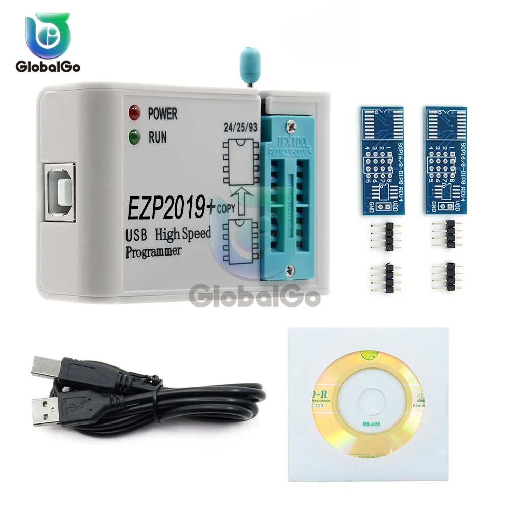 مبرمج USB عالي السرعة EZP2019, EZP2019 مع 2 مآخذ دعم 24 25 26 93 25 رقاقة فلاش