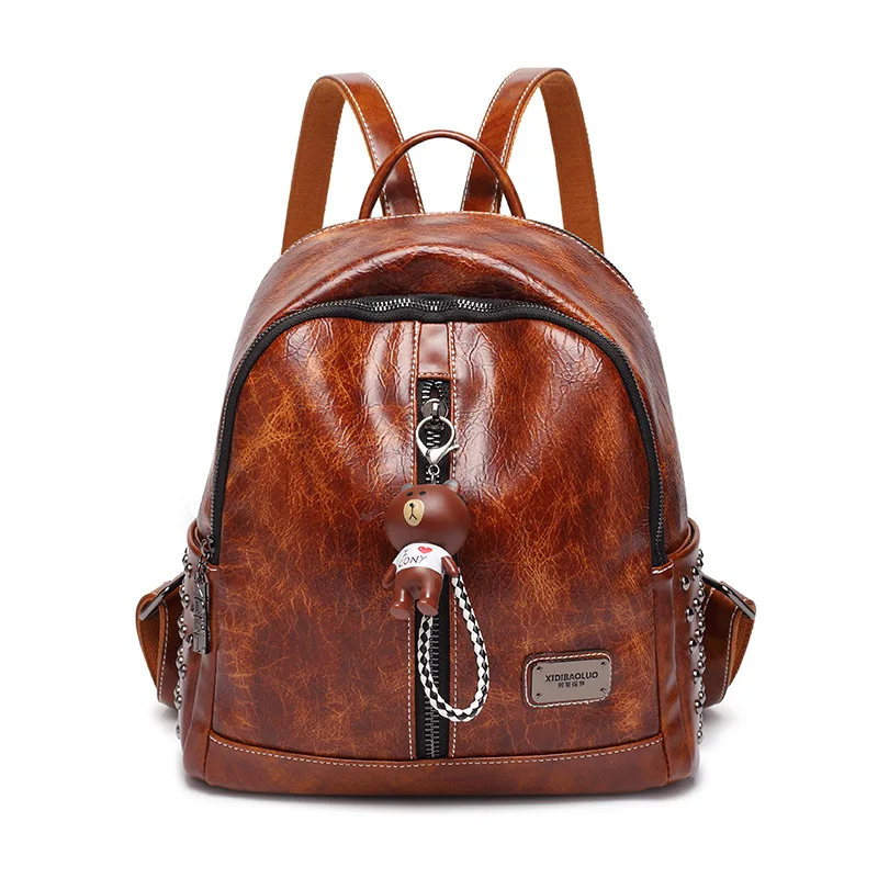 

Restoring Ancient Ways Oil Wax Fashion Large Capacity Multi-Function Luxury New Brand Personality Women's Backpack