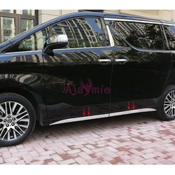 For Toyota Alphard VELLFIRE 30 2016 2017 2018 Chrome Car Styling Body Side Door Moulding Trim Kits Bumper Guard Accessories