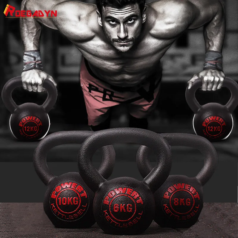 ROEGADYN-Fitness Kettlebell, Matte Sport Equipment, Matte Color, Gym Dumbbell, Training Kettlebell, Handle Bell, 16 kg