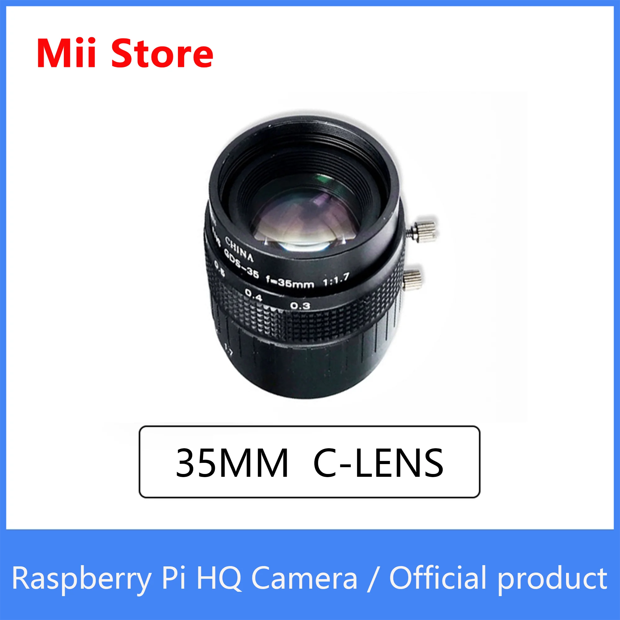 Prodotto ufficiale della macchina fotografica del HQ di Raspberry Pi 35mm C-LENS Sony IMX477 con la messa a fuoco posteriore regolabile ed il supporto dell'obiettivo del supporto