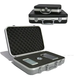 Portable Toolbox Plastic Aluminum Alloy Suitcase Impact Resistant Storage Box Safety Instrument Case with Sponge Lining