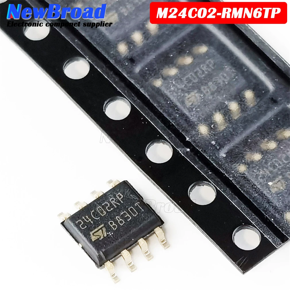 10PCS NEW 24C02RP M24C02-RMN6TP SOP-8 24C02 Storage Nonvolatile EEPROM 2Kb 400KHZ