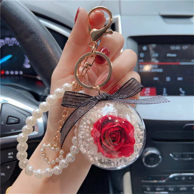 Key Chain Flower Keychain Keychains Accessory Korean Flower Keychains Gift New Aliexpress