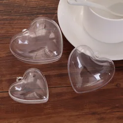 5 pcs Romantic Love Heart Ball Transparent candy box Plastic Clear Can Open Bauble Ornament Paty Supplies 5CM 6CM 7CM 8CM 10CM