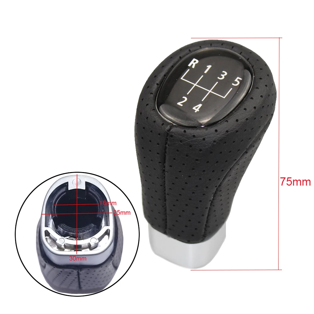 Car Gear Shift Knob For BMW 1 3 Series E39 E46 E60 E62 E81 E82 E87 E88 E90 E91 E92 E93 Leather 5 6 Speed Shifter Lever Stick