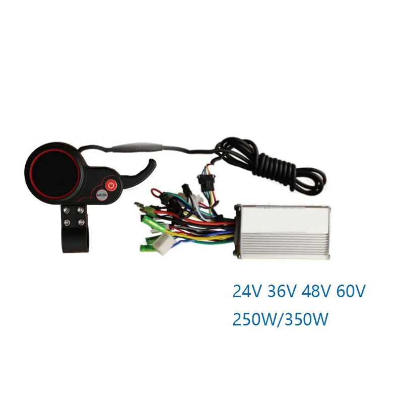 LH-100 Electric Scooter Kits 24V 36V 48V 250W 350W Controller LCD Display with Thumb Throttle for Ebike/Scooter