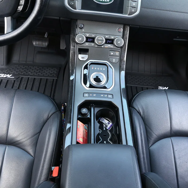 For Land Rover Range Rover Evoque 2012-2018 Carbon Fiber/Black Wood Grain Center Console Decoration Strips Trim Car Accessories - Image 6