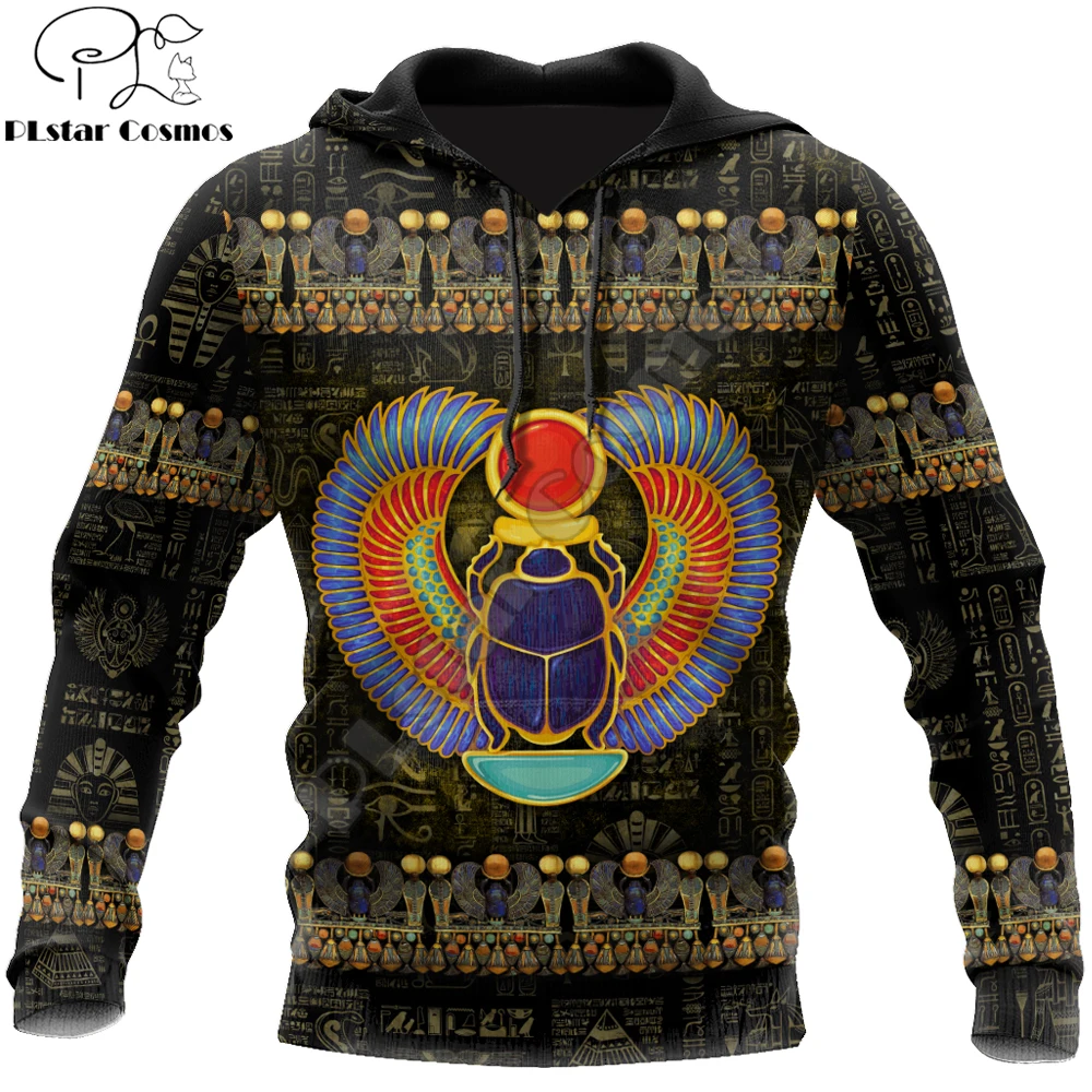 Egyptian Gods Ancient Khepri 3D Printing Men Autumn Hoodie Unisex Hooded sweatshirt Streetwear Casual zipper hoodies DK349