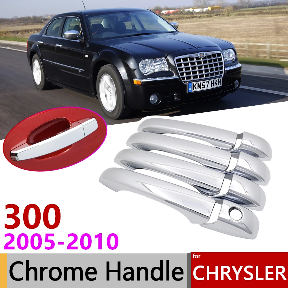 

for Chrysler 300 300c MK1 2005~2010 Luxurious Chrome Exterior Door Handle Cover Car Accessories Stickers Trim Set 2006 2007 2009