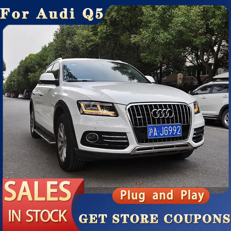 For Audi Q5 Head lights 2009-2018 Q5 LED Head light DRL Hid Head Lamp Angel Eye Bi Xenon Accessories