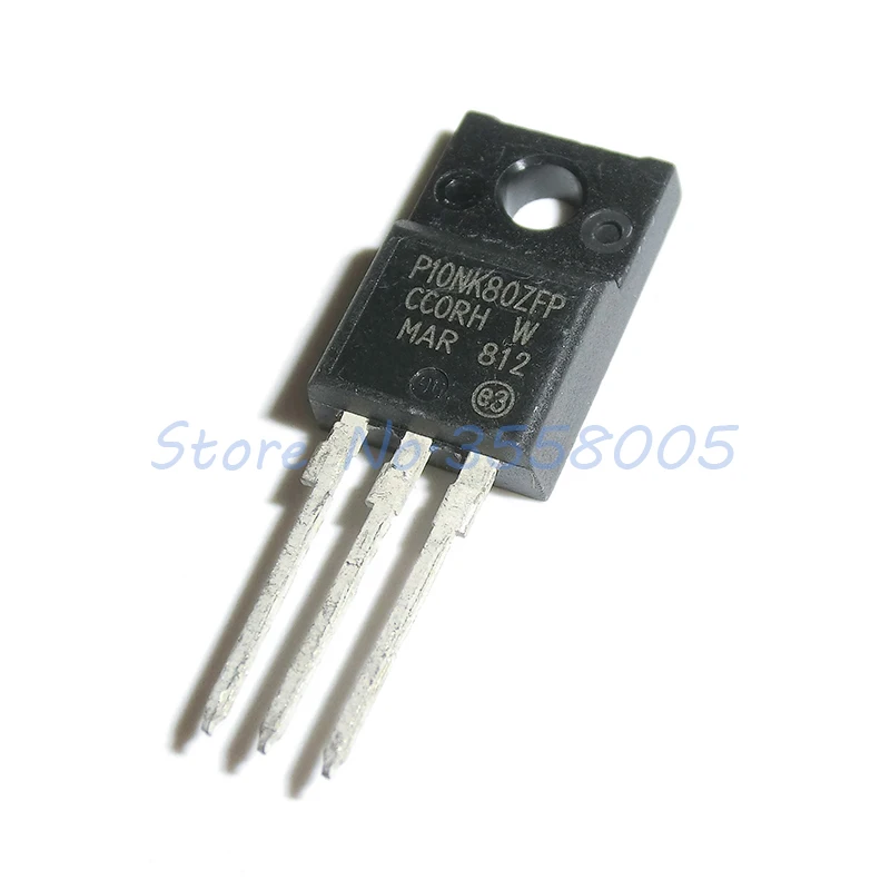 5Pcs/lot STP10NK80ZFP P10NK80ZFP 10NK80ZFP TO-220F