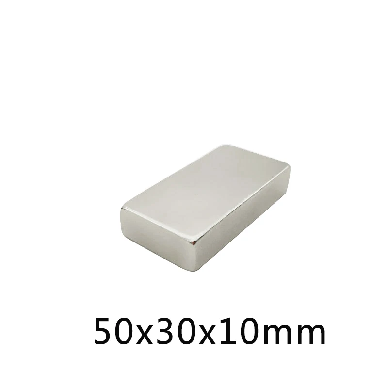 1/2/3/5/10PCS 50x30x10mm Big Powerful Quadrate Magnets Permanent Magnet N35 NdFeB Super Powerful Neodymium Magnetic 50*30*10mm