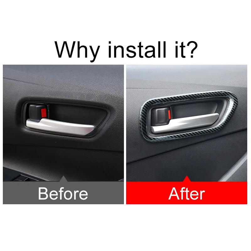Stainless Car Door Handle Cover Trim Sticker For Toyota Corolla E210 2019 2020 2021 2022 2023 2024 2025 Hybrid Accessories