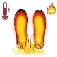 1 Pair Heated Insole Unisex Winter Warmer Foot Foot USB Charging Electric Heating Insole For Shoes Heating Insole Boots Cuttable