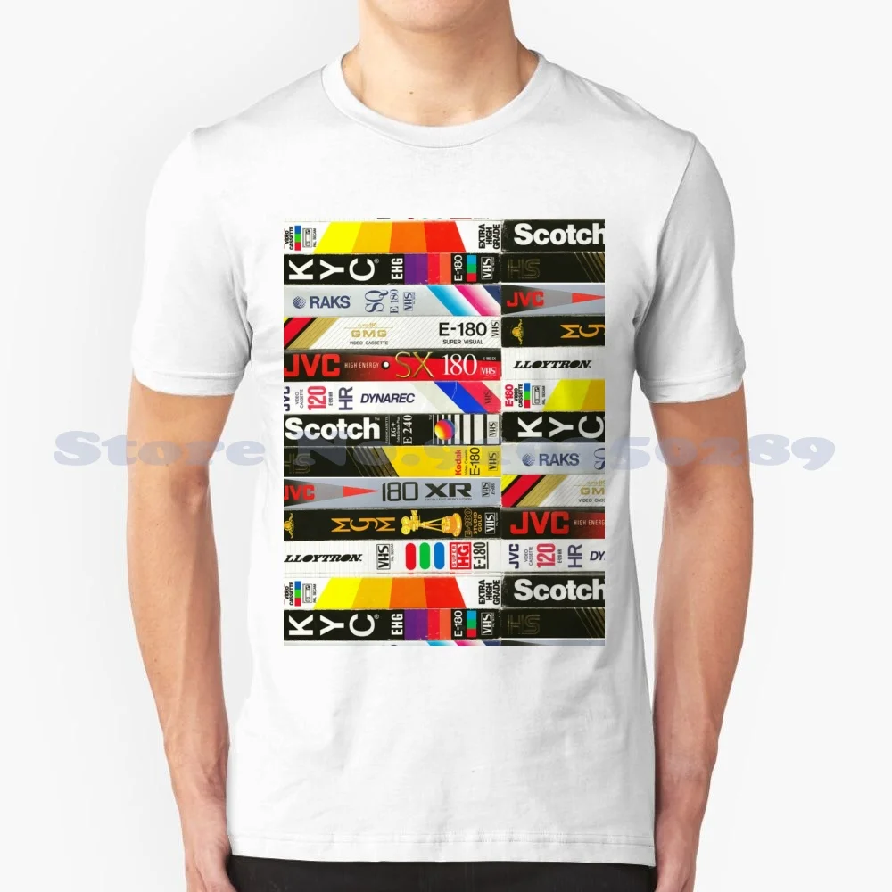 Vhs Tapes 100% Cotton T-Shirt Vhs Retro Logos Outrun