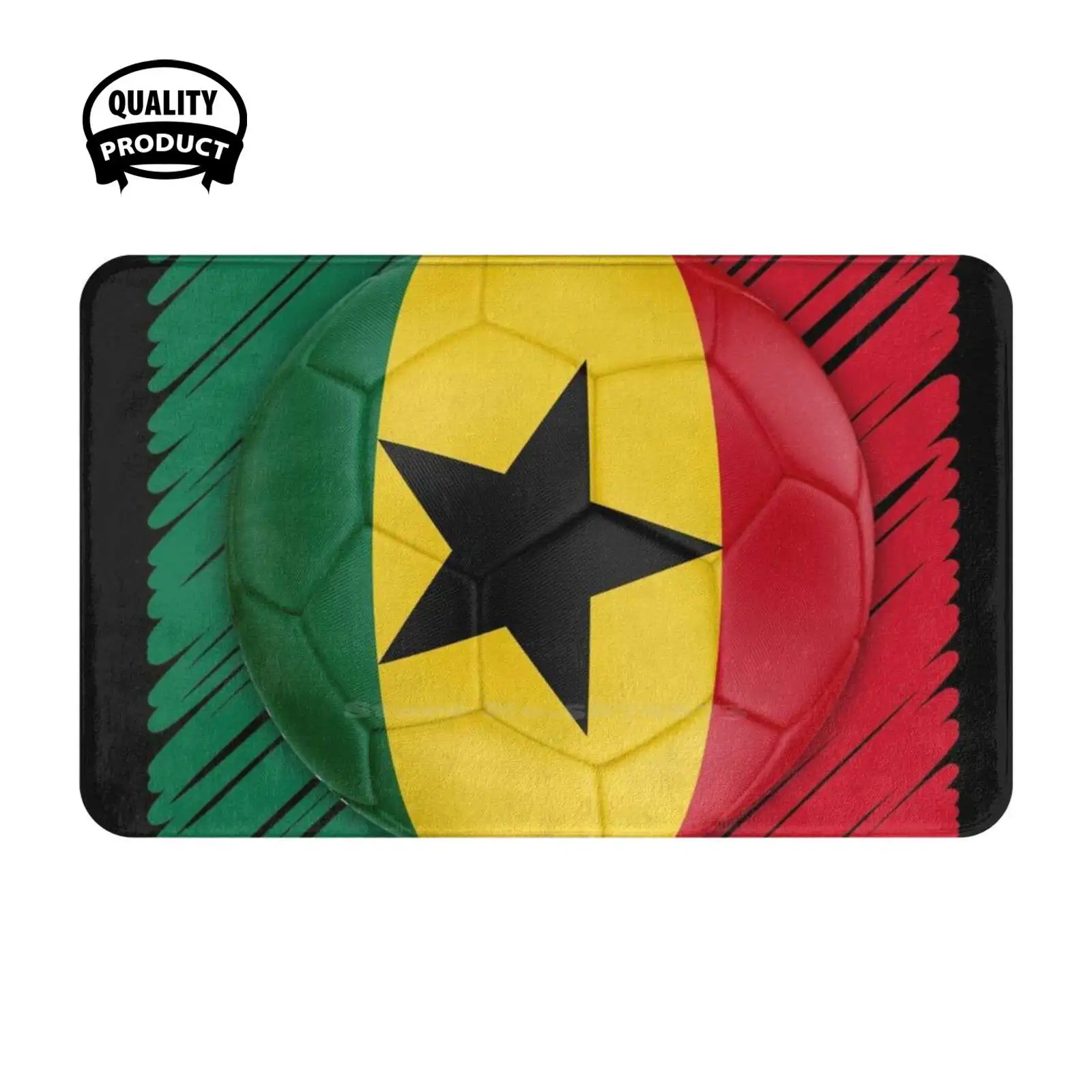 Ghana Football Country Flag Soft Cushion Home Carpet Door Mat Car Rug Ghanaian National Flag Competition Sports Futbol Player