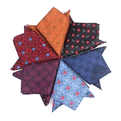 New Suits Pocket Square For Men Women Floral Woven Chest Towel Scarf Gentlemen Handkerchief Men's Suit Pocket Towel For Wedding