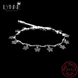 Newest Fashion Butterflies Pendant Anklets Bracelet 925 Sterling Silver Charm Butterfly Anklet Foot Chain For Women Jewelry Gift