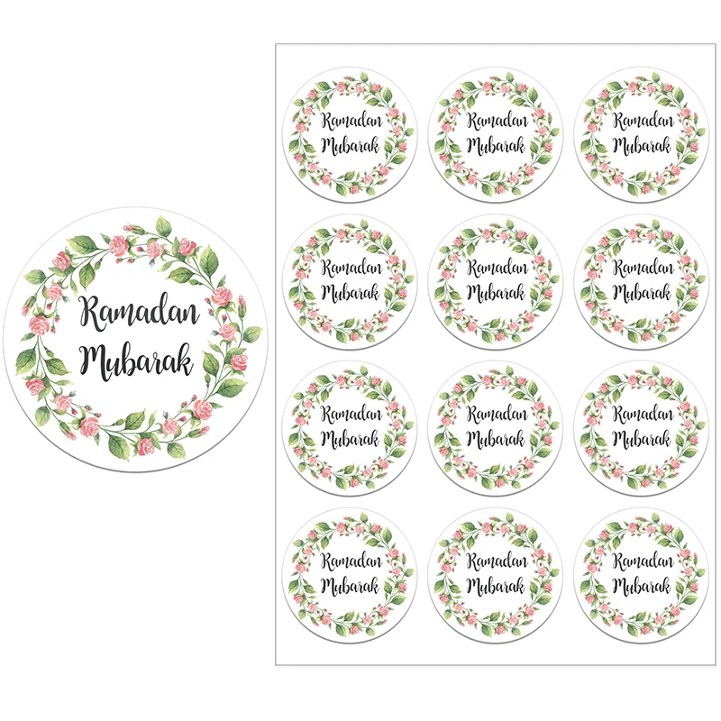 24/48pcs EID Mubarak Decor Stickers Ramadan Mubarak Decoration Islam Muslim Festival Favor Gifts Labels HAJJ Ramadan Kareem