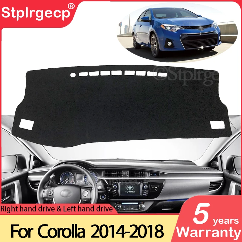 for Toyota Corolla E170 E160 2014 2015 2016 2017 2018 Anti-Slip Mat Dashboard Cover Pad Sunshade Dashmat Carpet Accessories Rug