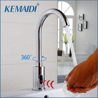 KEMAIDI 360 Swivel Bathroom Basin Sink Faucet Hot & Cold Water Mixer Tap Touch-Free Infrared Basin Tap Automatic Sensor Faucet