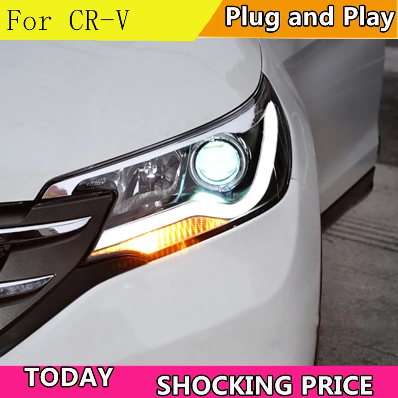 

Стайлинг автомобиля для Honda CR-V CRV фары 2012-2014 фара светодиодный передний фонарь биксеноновые линзы ксенон HID