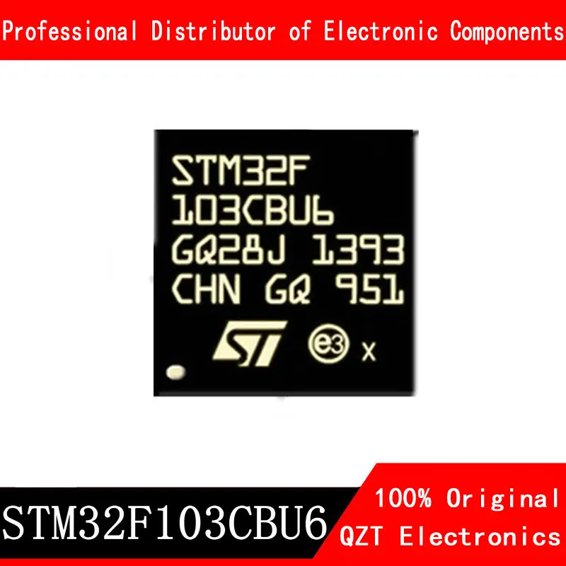 5 unids/lote nuevo original STM32F103CBU6 STM32F103 UFQFPN-48 microcontroller MCU en Stock