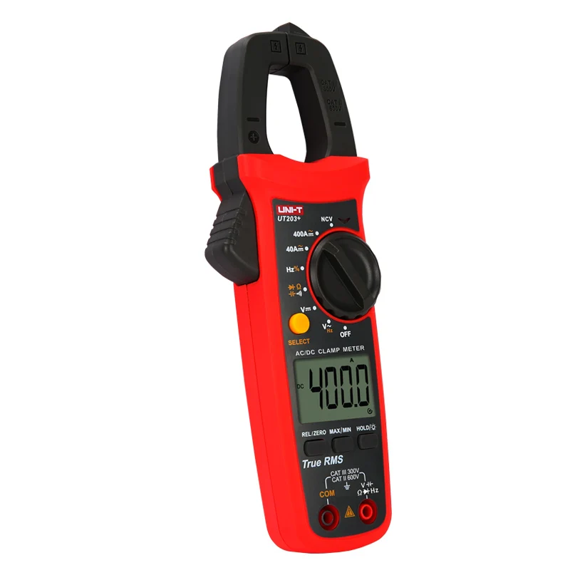 UNI-T AC DC Digital Clamp Meter multimetro UT201 + UT202 + UT203 + corrente Amperimetrica capacità NCV Ohm Hz Tester