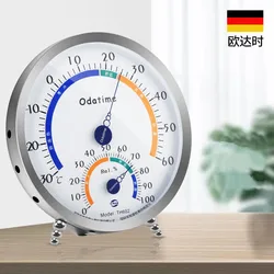 Odatime Stainless Steel Thermometer Hygrometer Street Thermometers Outdoor Window Thermo-hygrometer Measuring Instruments Tool