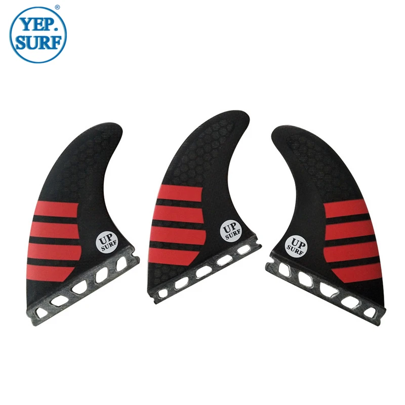 Surfboard Fins M Tri Fins UPSUR FUTURE Performance 3 Fins Thruster Honeycomb Surf Fins Single Tabs Base Fins Set