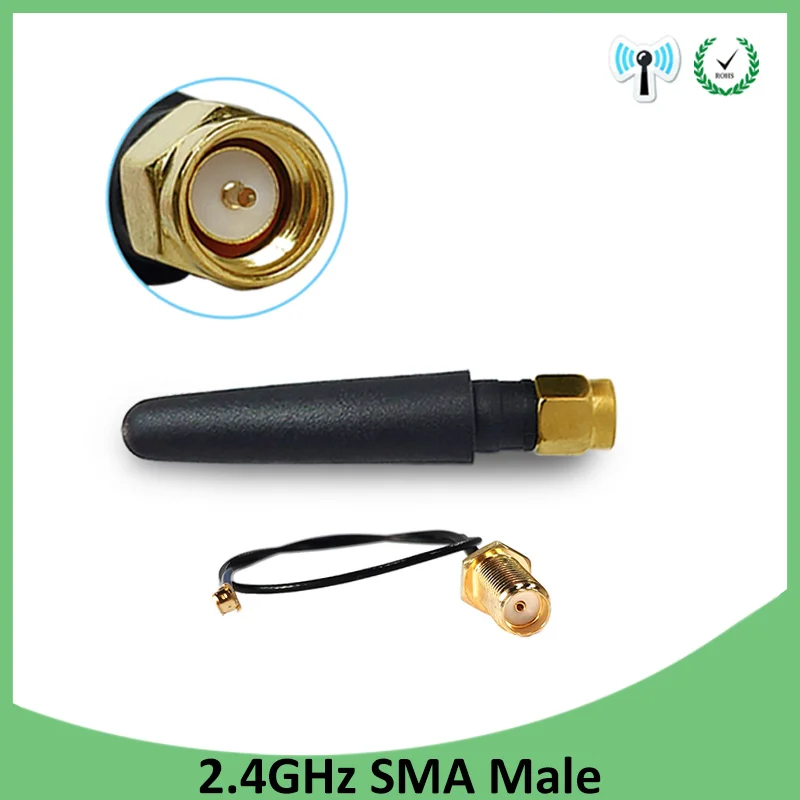 

2 шт., антенна 2,4g 2 ~ 3dbi sma, Wi-Fi, 2,4 ГГц