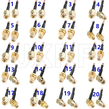 Assemblaggi cavi da SMA a SMA SMA maschio femmina a RP SMA maschio femmina dritto ad angolo retto RG316 estensione coassiale ponticello codino
