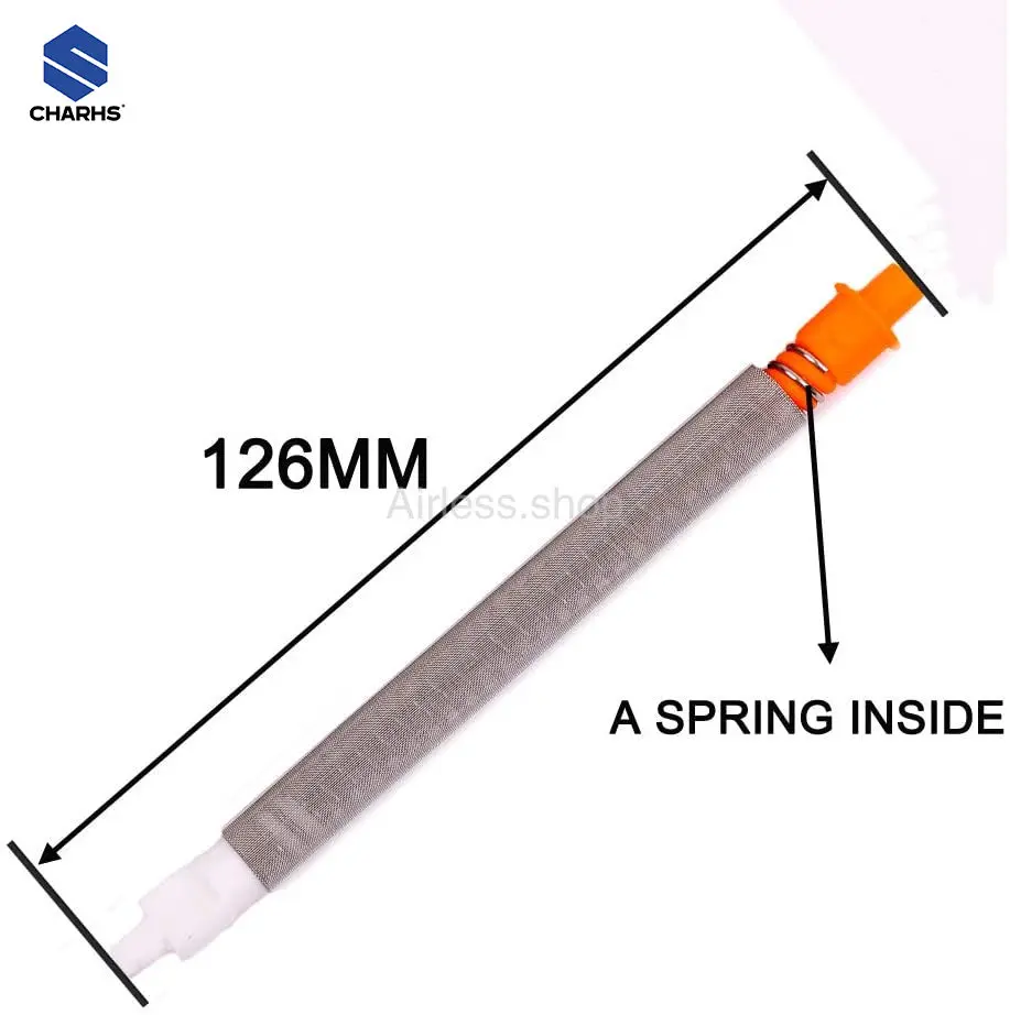 Filtro per pistola in lattice 10 pezzi 100Mesh 218131/218133per pistole a spruzzo Airless Magnum SG2, SG3,ST, FTx, Flter Airless L:126mm