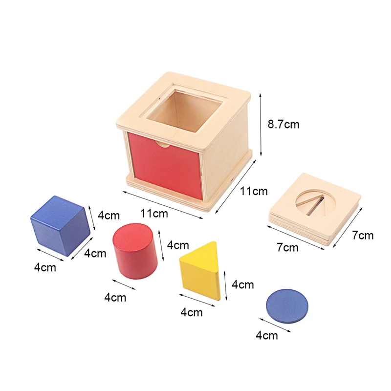 Değiştirilebilir kapaklı Montessori Imbucare kutusu bebek oyuncakları 4 1 ahşap geometrik şekiller eşleştirme kutusu oyunu geliştirme oyuncaklar