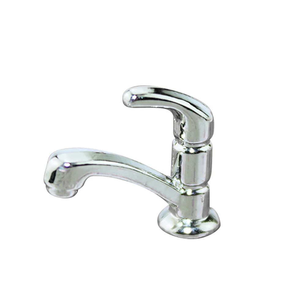 1Pcs 1/12 Doll House Miniature Alloy Faucet Simulation Water Tap Model Toy Mini Furniture Kitchen Dollhouse Accessories