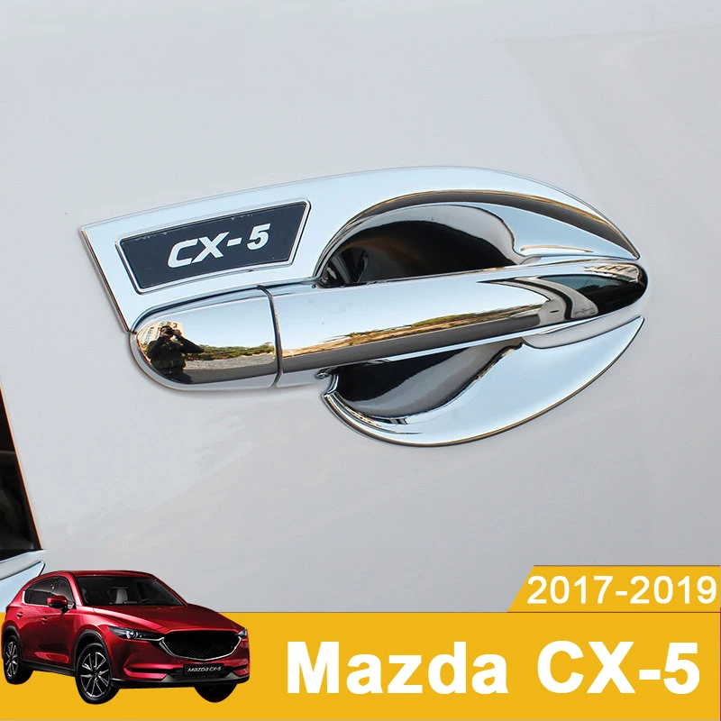 Maniglia esterna della porta esterna dell\'auto in fibra di carbonio Catch Cover protezione della ciotola della porta Trim Sticker per MAZDA CX-5 CX5