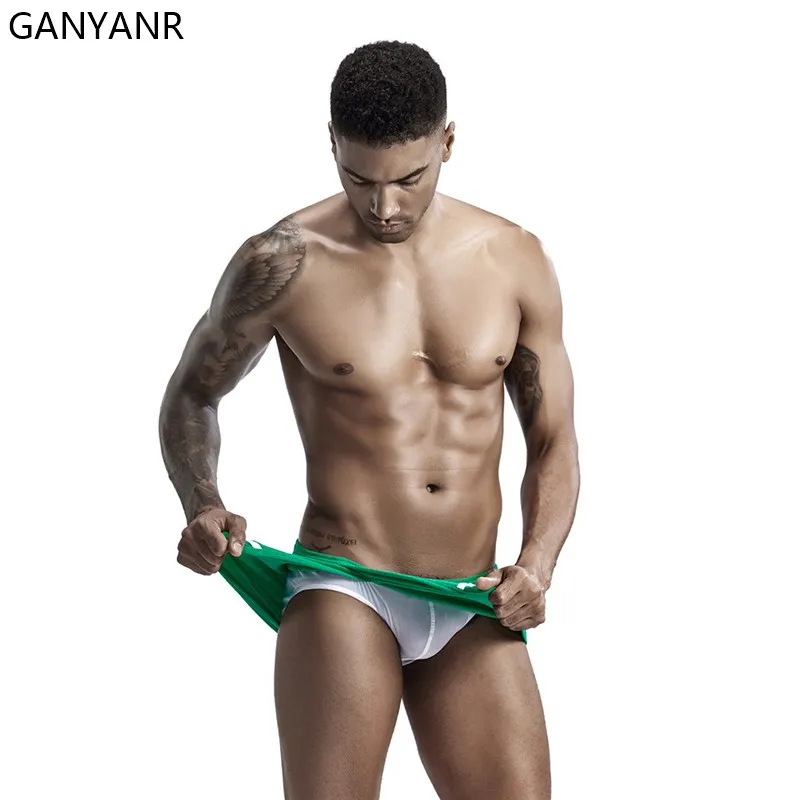 GANYANR Running Shorts Men Crossfit Gym Sport Fitness Training Basketball Sportswear Jogging Short Pants Soccer Sexy Summer 2in1