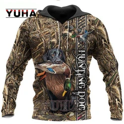 Autumn Fashion Hoodies Duck Hunting Camo 3D Printed Mens Sweatshirt Unisex   Pullover Casual Harajuku Streetwear