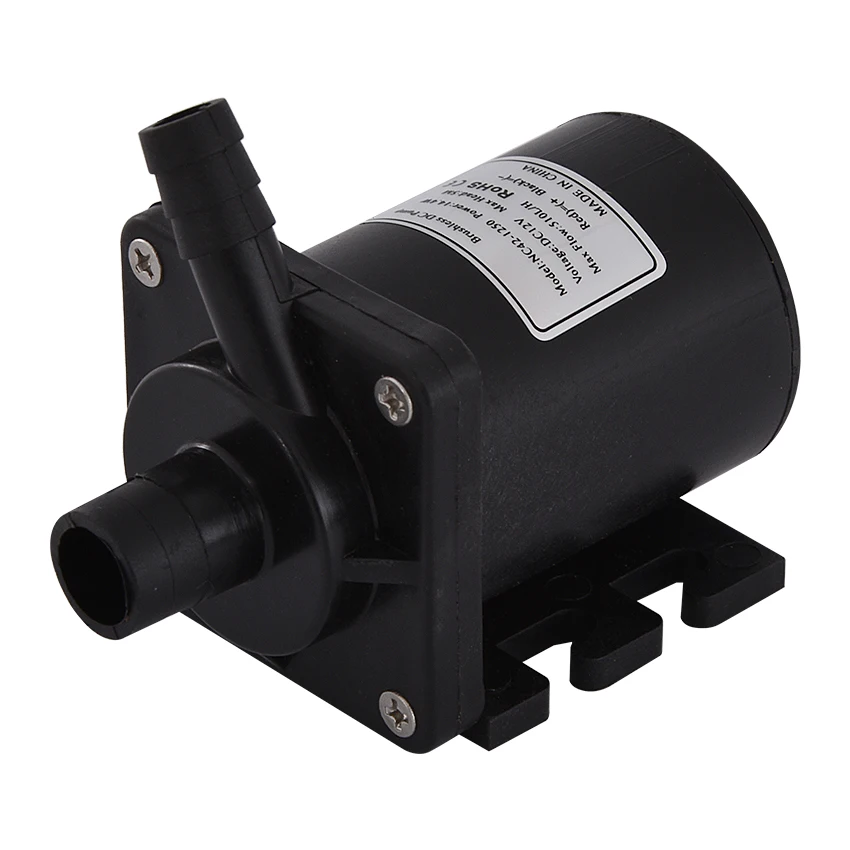 New Arrival NC42-1250 Mini DC Water Pump Direct Current Pump Brushless DC Pump DC Submersible Pump 12V 14.4W 1.2A 5M 516L / H