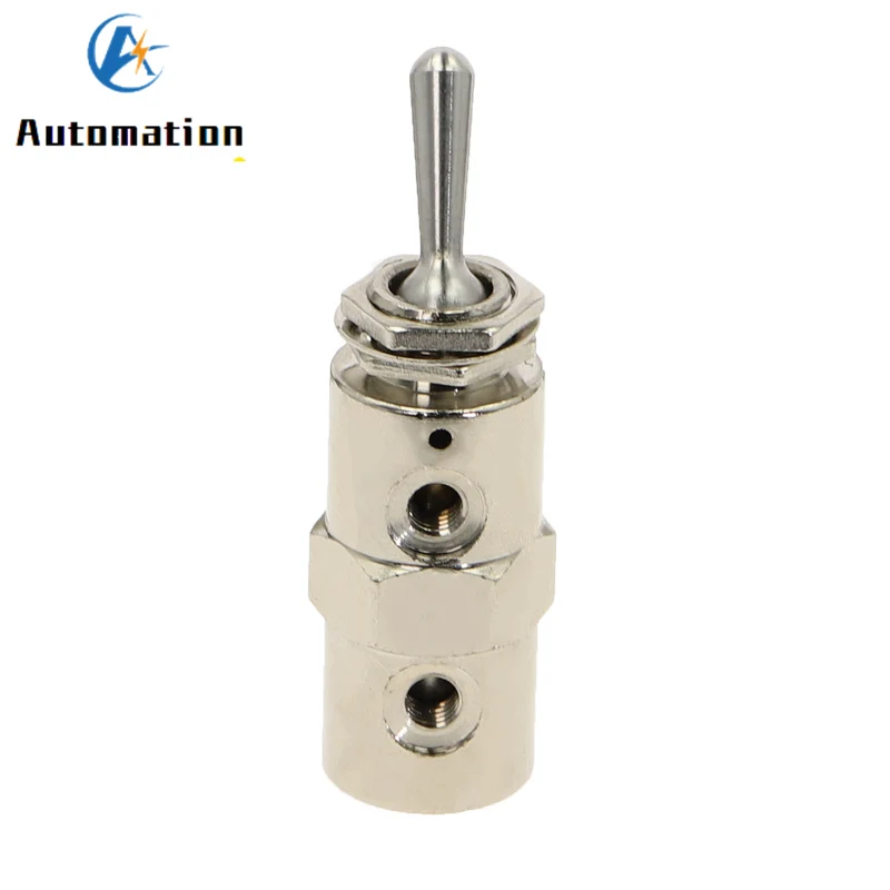 Cylindrical Air Pneumatic Mechanical Valve TAC2-4V Exhaust valve 2 Position 5 Way Self-locking Toggles switch w Fiittings