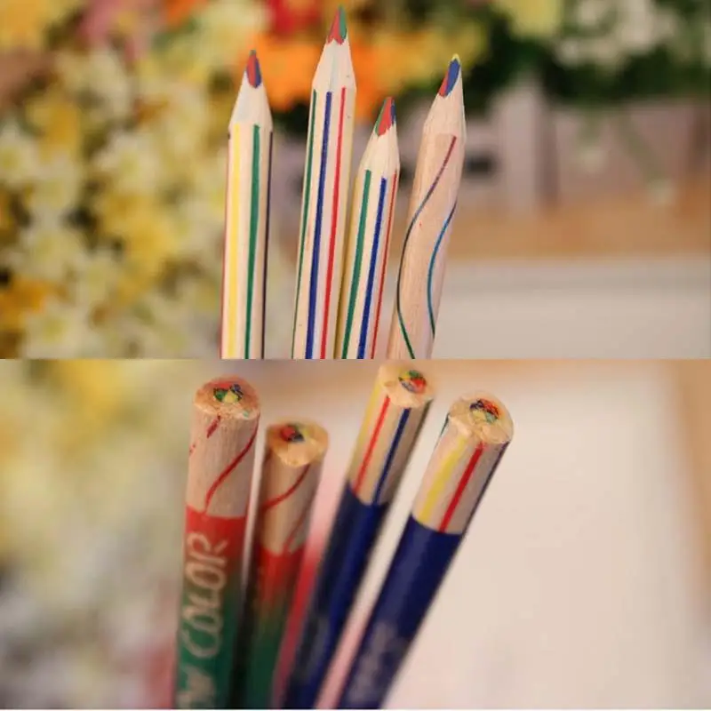 10Pcs/lot DIY Cute professional Colored Pencil colour pencils Wood Rainbow Colors Pencil for Drawing set Painting coloring Kid