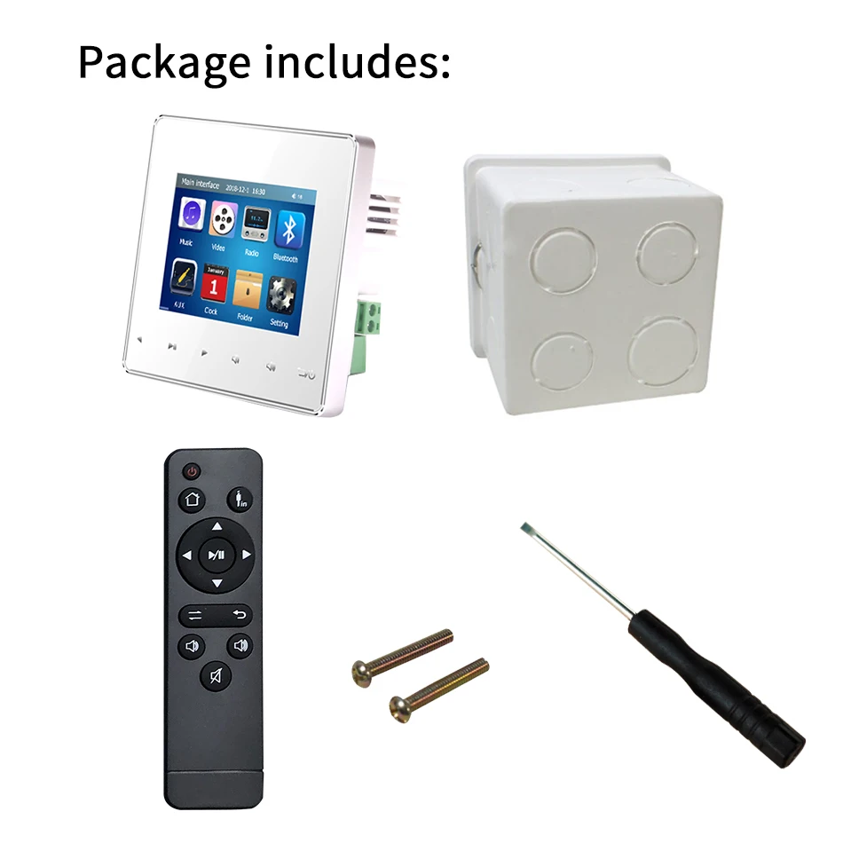 Hause Musik Player Bluetooth Wand Verstärker 2,8 Zoll Touch Key mit FM Radio USB TF Karte Schnelle Musik Wiedergabe funktion – Detail 13