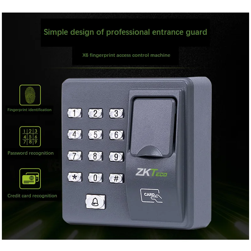 Biometric Fingerprint Access Control Intercom Machine Digital Electric RFID Code System For Door Lock Keys Tags
