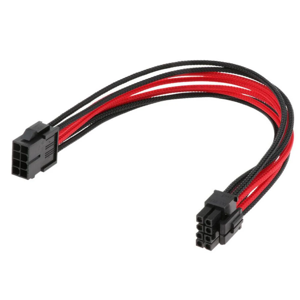 

FOR ATX 8-pin CPU PSU Power Supply Extension Cable Lead Extender 30cm Black+Red