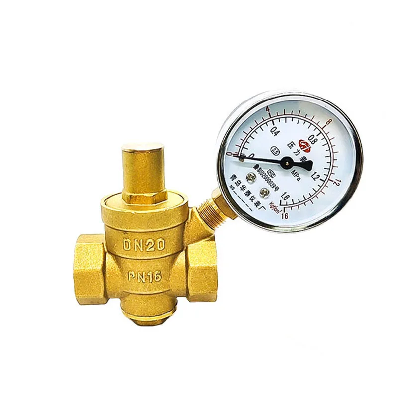1/2" 3/4" 3" 4" Messing einstellbares Druckminderventil Innengewindefilter Druckminderventil mit Manometer – Detail 5