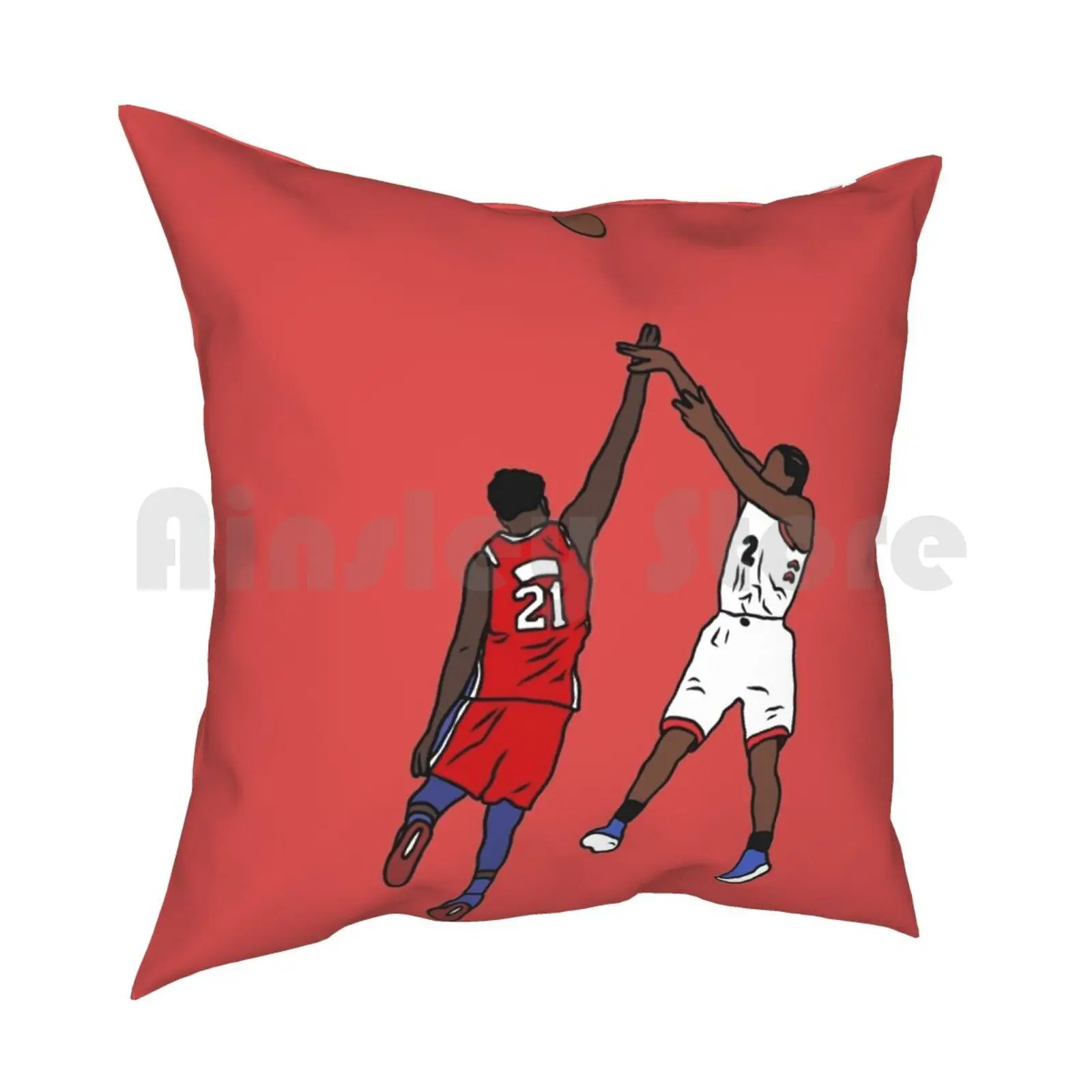 Kawhi Leonard Game Winner Vs. Philadelphia Pillow Case Printed Home Soft Throw Pillow Sports Basketball Kawhi Leonard