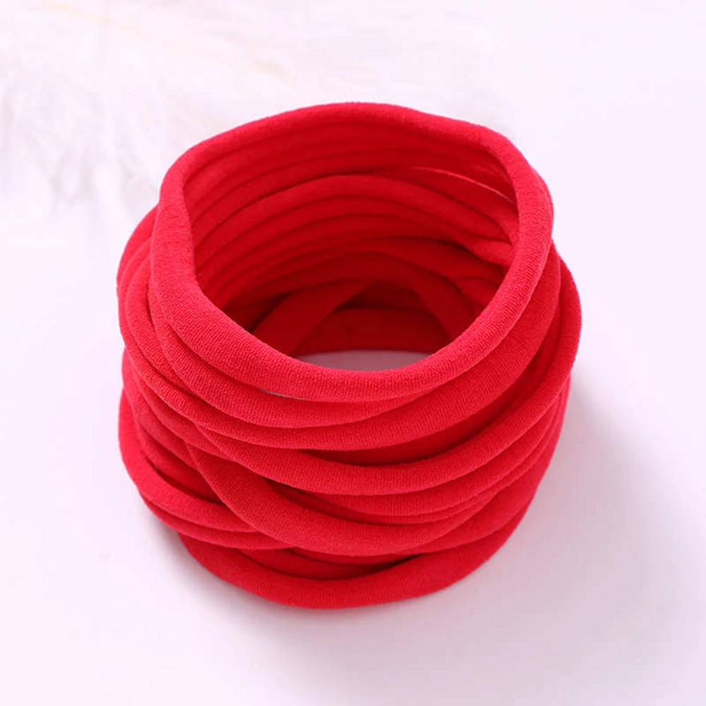 100 Teile/los Baby Mädchen DIY Stretchy Dünne Nylon Mädchen Elastische Abendessen Weiche Stirnband Baby Zubehör Infant Kopfbedeckungen Baby Artikel – Detail 18