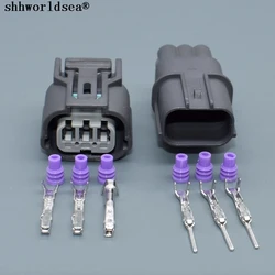shhworldsea 3pin male female headlight Acura ignition coil connector 6189-0968 6918-1833 For Honda Civic City Toyota